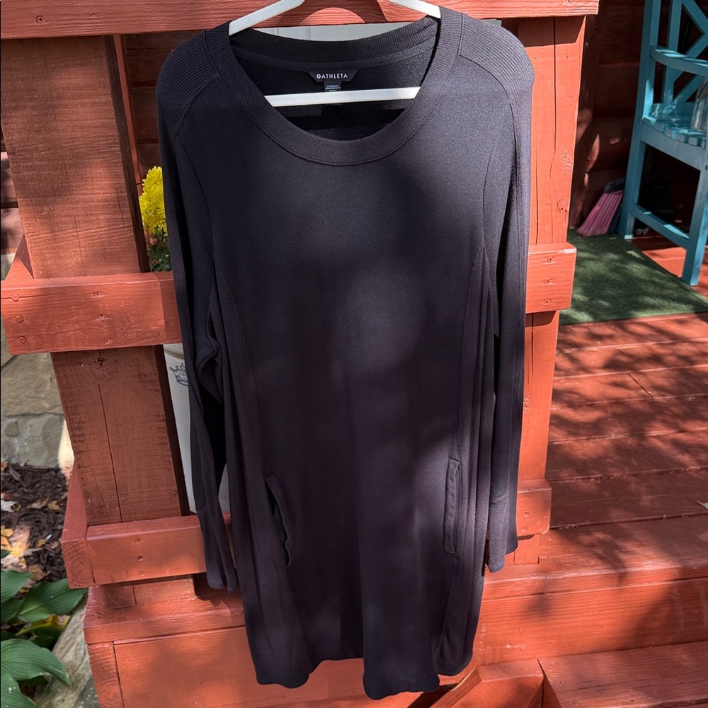 Athleta Black knee length dress, size XL